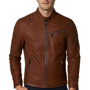 Chaquetas de Cuero para Hombre, Elegantes, de Manga Larga, Ropa Exterior Informal para Uso Diario - Product Image 4