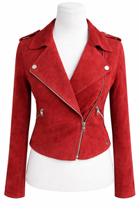 Factory Direct Custom Women <b>suede</b> Leather <b>Jackets</b> Fashionable - Product Image 4