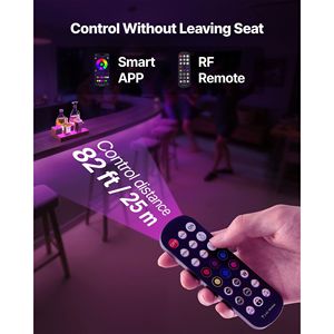 Portabottiglie per Whisky a 2 Livelli da 16 Pollici con Illuminazione LED, Supporto USB, Scaffale Illuminato per Bar Domestico con Telecomando RF e App - Product Image 4