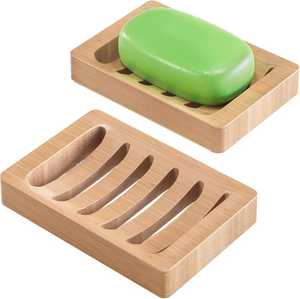 Porte-savon rustique en bois fait main, plateau à savon en bois durable pour salle de bain, cuisine, douche et accessoires de spa de luxe, ensemble de salle de bain - Product Image 3