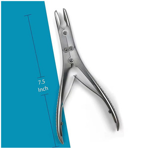 Rongeur Ruskin de 6 pulgadas, recto, con mordida de 3 mm, ortopédico, quirúrgico, de acero inoxidable alemán. - Product Image 5
