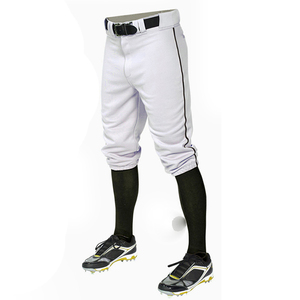 Ensemble uniforme de baseball pour homme, blanc et noir, manches courtes, boutons sur le devant, col en V, polyester respirant, coupe classique, toutes saisons - Product Image 6