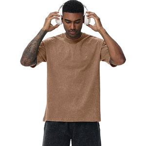 T-shirts en coton surdimensionnés pour hommes, coupe ample, effet vintage, unisexe, manches courtes, décontractés, confortables, style streetwear - Product Image 5