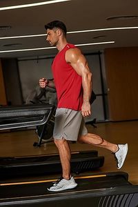 Camisetas sin mangas al por mayor para hombre, estilo casual de verano, ropa deportiva, material ligero, corte de axila amplio, cuello redondo, camisetas sin mangas para hombre - Product Image 4