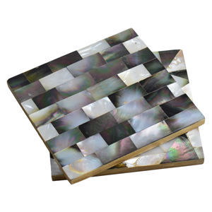 Ensemble de dessous-de-verre plats arrondis en pierre polie pour la décoration de la maison, la table à manger, la vaisselle, les dessous-de-verre de table, les tapis de table de restaurant - Product Image 5