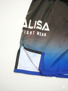 Pantalones Cortos de MMA para Hombre Alisa, Degradado Azul y Negro, 100% Poliéster, Secado Rápido, para Artes Marciales Mixtas, Corte Regular - Product Image 4