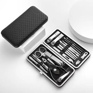 MORJE Surgical 19 in 1 Stainless Steel Nail Kit Portable Manicure Set with <b>Case</b> Classic Style for Adults - Product Image 1