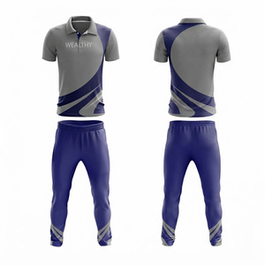 Gant de cricket personnalisé en polyester/coton, polo à manches courtes grande taille, pantalon de jogging, kit d'équipe, vêtements de sport, ambidextre, respirant - Product Image 1