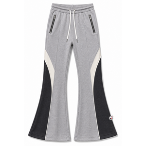 Men's Black Flare Pants Side Pockets <b>Elastic</b> <b>Waist</b> Drawstring OEM Multiple Pockets Casual Style Autumn Wear Breathable Quick Dry - Product Image 5