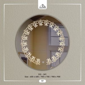 Decora tu pared con este espejo doble LED con regulador táctil, diseño artístico sin marco, antivaho y ecológico. - Product Image 1