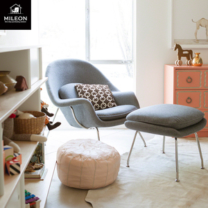 Uterus <strong>Chair</strong> Leisure Recliner Fiberglass Leisure Living Room Reception Hotel Model Room Simple Design Special-shaped Armchair - Product Image 2