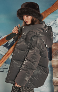 Chaqueta de invierno acolchada para mujer, talla grande, diseño de diseñador, hombros caídos, de alta calidad, informal, con cremallera. - Product Image 2