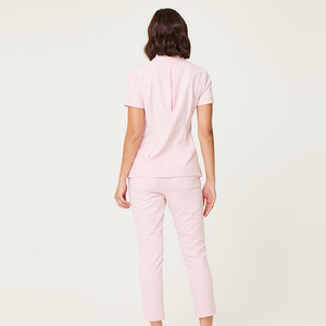 Tenue d'infirmière tendance, combinaison de travail multi-poches, col, manches courtes, 72% polyester/21% rayonne/7% élasthanne, personnalisable pour hôpital - Product Image 3