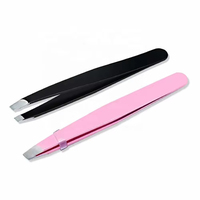 Juego de Pinzas Profesionales de Alta Calidad para Cejas y Pestañas, Hechas a Mano con Punta de Fibra de Acero Inoxidable, Color y Tamaño Personalizados, 0.12mm