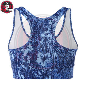 Sujetador Deportivo para Mujer con Estampado Floral, Precio al por Mayor, OEM ODM, Alta Calidad, Tejido Transpirable, Personalizable, con Efecto Push-Up, para Yoga, Fitness y Gimnasio - Product Image 3