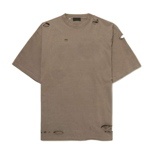 เสื้อยืดสไตล์วินเทจแนวสตรีทแวร์ ผ้าหนาสองชั้น แขนสั้น ผลิตจากผ้าโพลีเอสเตอร์/คอตตอนแคนวาส สำหรับผู้ชาย - Product Image 1