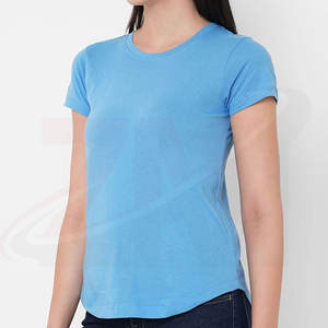 Camisetas de Mujer de Último Diseño de Fabricante Pakistaní, Estilo Cuello Redondo, Ropa Casual, Logotipo Impreso, Camisetas Ligeras para Mujer - Product Image 2