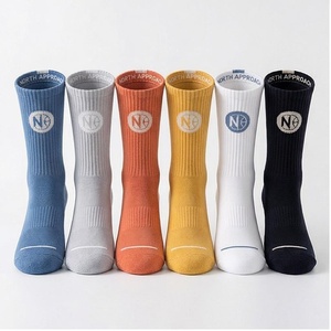 North Approach Crew <b>Socks</b> Solid Color Breathable Cotton Adult Daily Wear Spring Season - Product Image 1