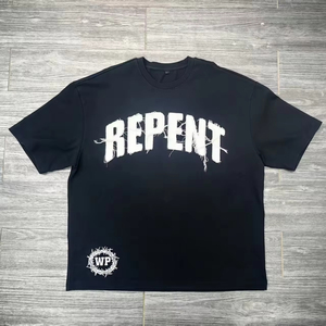 T-shirt avec broderie personnalisée effet vieilli pour hommes – T-shirts abordables en tissu de qualité supérieure avec logo brodé sur mesure - Product Image 1