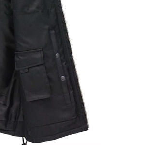 Gilet en cuir véritable pour homme avec fermeture éclair sur le devant, en cuir de vachette lavé, style motard, sans manches, streetwear, en vente - Product Image 6