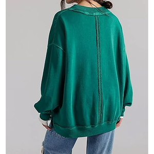 เสื้อสเวตเชิ้ตคอเต่าผู้หญิง OEM ผ้าฝ้ายฟลีซ ฮู้ดดี้ พิมพ์โลโก้ตามสั่ง ปักลาย  ชุดลำลอง ผู้ผลิตและจำหน่ายขายส่ง - Product Image 3