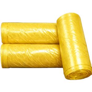 Durable 4-6 gallon Tear-Resistant yellow Trash Bags roll Outdoor Indoor <b>Garbage</b> Bags for Home Commercial Construction 19x21 Inc. - Product Image 1