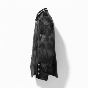 Veste doublette écossaise unisexe Premium MEGAMAPLE IMA-MCU-001 - Noire, uniforme tactique de bagarreur et de tambourier, protection intégrée - Product Image 3