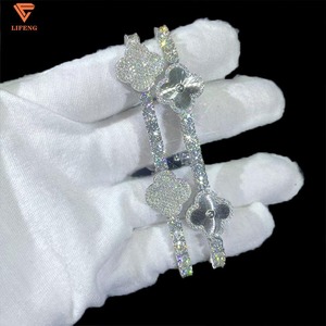 Hot Selling Various Shapes 925 Silver VVS Moissanite Bracelet Fine Jewelry Iced Out <b>Men</b> Women Moissanite Bracelet - Product Image 2