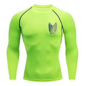 T-shirt de compression pour homme Rash Guard Attack, T-shirt de sport à manches longues pour homme, T-shirt de fitness moulant, T-shirt d'entraînement et de jogging, Confort durable - Product Image 4