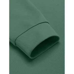 Polo pour hommes sur mesure 2026 en mélange coton/polyester à manches longues avec logo personnalisé en tissu toile ajusté - Product Image 2