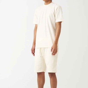 High Selling Eco Friendly Summer Men Beach T-Shirt & Shorts Set 100% Cotton Quick Dry Hip Hop Style Low Price - Product Image 1
