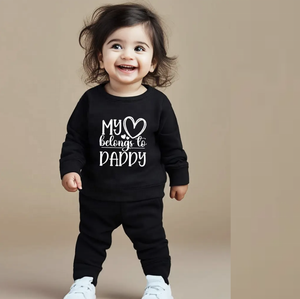 Otoño Invierno Unisex Niños Bebé Sudadera con capucha Conjuntos Ropa informal personalizada para niños Chándal de lana con pantalones de chándal durante 6 meses - Product Image 4
