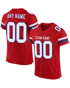 High Quality Sublimated Men's American Football Jersey Front 100% Polyester Quick Dry Side Split V <b>Neck</b> Cheap Price 2026 - Product Image 1