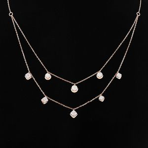 Luxury 14K Rose Gold Triple Diamond Cluster Marquise Halo IGI Certified <b>Pendant</b> Necklace Dainty Fine Jewelry Women Anniversary - Product Image 5