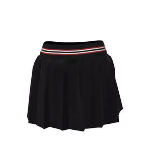 Uniforme de Animadoras para Adultos, Top Negro con Cuello en V y Falda Plisada con Rayas Rojas y Blancas, Material de Poliéster - Product Image 6
