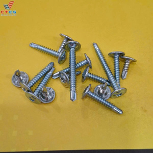 Tornillo autorroscante M5x25 con cabeza de ala y arandela grande para fijación de chapa de acero delgada - Product Image 1
