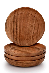 Wholesale Handmade Wooden <b>Coaster</b> <b>Set</b> 6mm Classic Eco-Friendly Custom Logo Home Commercial Use Table Protection Coffee Kaizen - Product Image 5