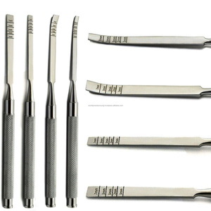 WORLD PRECISION SURGICAL Ensemble de ciseaux à os dentaires, droits et courbés, avec poignée moletée, argent, instruments chirurgicaux manuels d'ostéotomie 7mm - Product Image 6