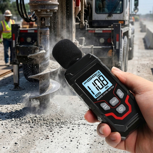 Medidor de nivel de sonido digital de 30-130dB, ponderación A, pantalla LCD grande, micrófono de alta sensibilidad, medidor de decibeles para oficina y hogar - Product Image 2