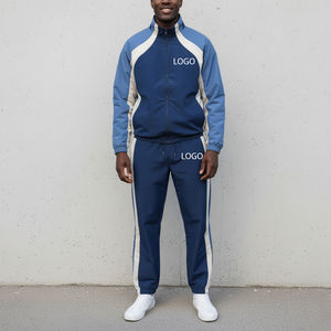 Survêtements en nylon pour hommes, tendance 2026, couleur personnalisée, style streetwear, ensembles de jogging, coupe oversize, couleur unie, avec fermeture éclair, décontractés, pour l'hiver - Product Image 4