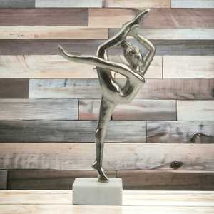Jaffs Exports – Sculpture de ballerine en aluminium argenté, 32 cm H x 8 cm L x 16 cm P, faite à la main, moderne et écologique, pour la maison ou le bureau - Product Image 5