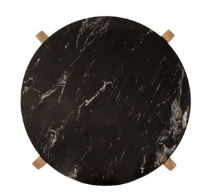 Round <b>Coffee</b> <b>Table</b> Wooden Pedestal Side <b>Table</b> Antique Contemporary Accent <b>Table</b> for Living Room Hotel - Product Image 5