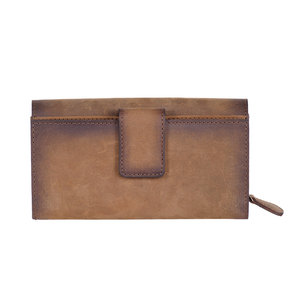 Ladies Hunter Vintage Leather Clutch Wallets Custom Logo Emboss Bulk Wholesale Coin <b>Purses</b> ID Card Holder RFID Multiple Sleeves - Product Image 1