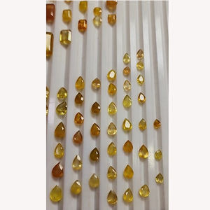 พลอยแซฟไฟร์สีเหลืองบังคลาเทศ 140 เม็ด ขนาด 6x4 7x5 8x6 9x7 มม. รูปไข่/หยดน้ำ น้ำหนักรวม 160 กะรัต ขายส่งแบบยกชุด  แบบเติมแก้ว  พุกราย  พลอยหลวม ราคา 87 ดอลลาร์สหรัฐ - Product Image 4