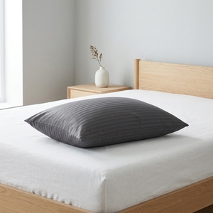 Wholesale Premium Charcoal Tonal Stripe <b>Pillow</b> Cover with Tailored Flange <b>Decorative</b> Rectangle <b>Pillow</b> Case for Hotel Home Beddi - Product Image 6