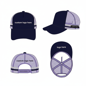 Casquette de baseball trucker sport à 6 panneaux en velours côtelé bicolore personnalisée avec logo sur mesure pour la vente en gros - Product Image 5
