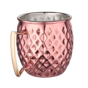 Mug en cuivre pur avec logo personnalisé, tasse à cocktail Moscow Mule en métal martelé diamant, vente en gros, tasse vintage en cuivre pur pour cocktails, CopperMug - Product Image 3