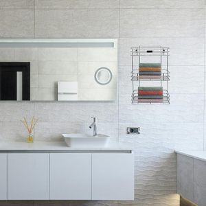 Étagère de cuisine murale à 3 niveaux en acier inoxydable pour rangement de paniers, boîtes à épices et ustensiles - Product Image 6
