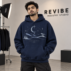 Custom <b>Christmas</b> <b>Hoodie</b> Winter Night Graphic Oversized Heavyweight Fleece Unisex Pullover Sweatshirt Wholesale - Product Image 1