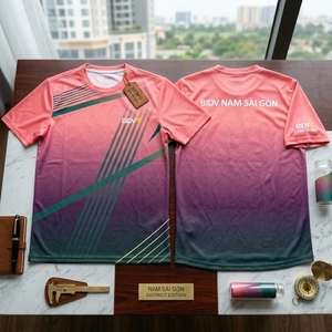 เสื้อปิ๊กเกิลบอล BIDV พิมพ์ลายแบบซับลิเมชั่น ระบายความชื้นได้ดี เสื้อผ้ากีฬาโพลีเอสเตอร์แขนสั้นสำหรับทุกเพศ - Product Image 2